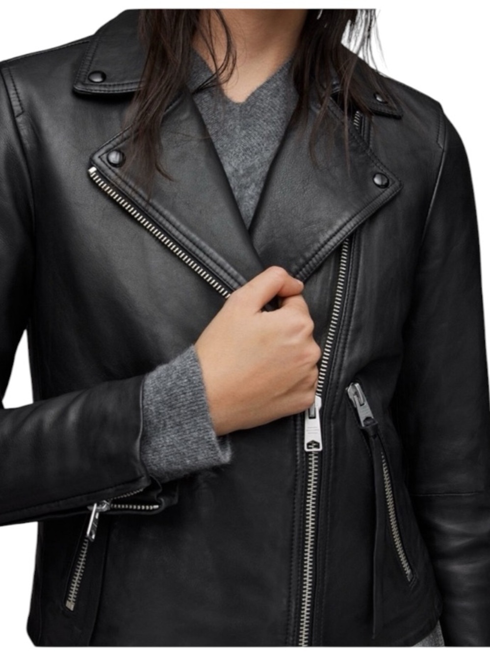 All saints Dalby leather jacket